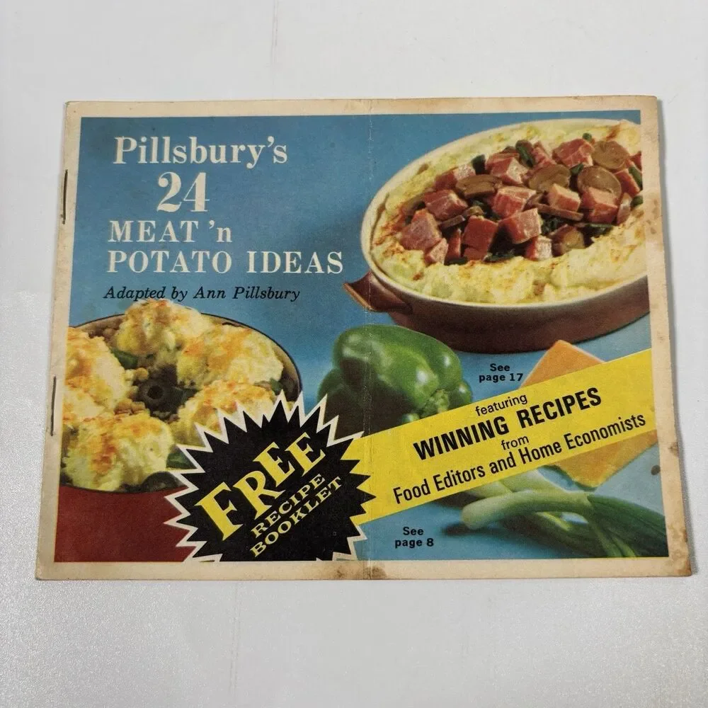 Pillsbury's 24 MEAT 'n POTATO IDEAS Adapted by Ann Pillsbury Recipes Booklet